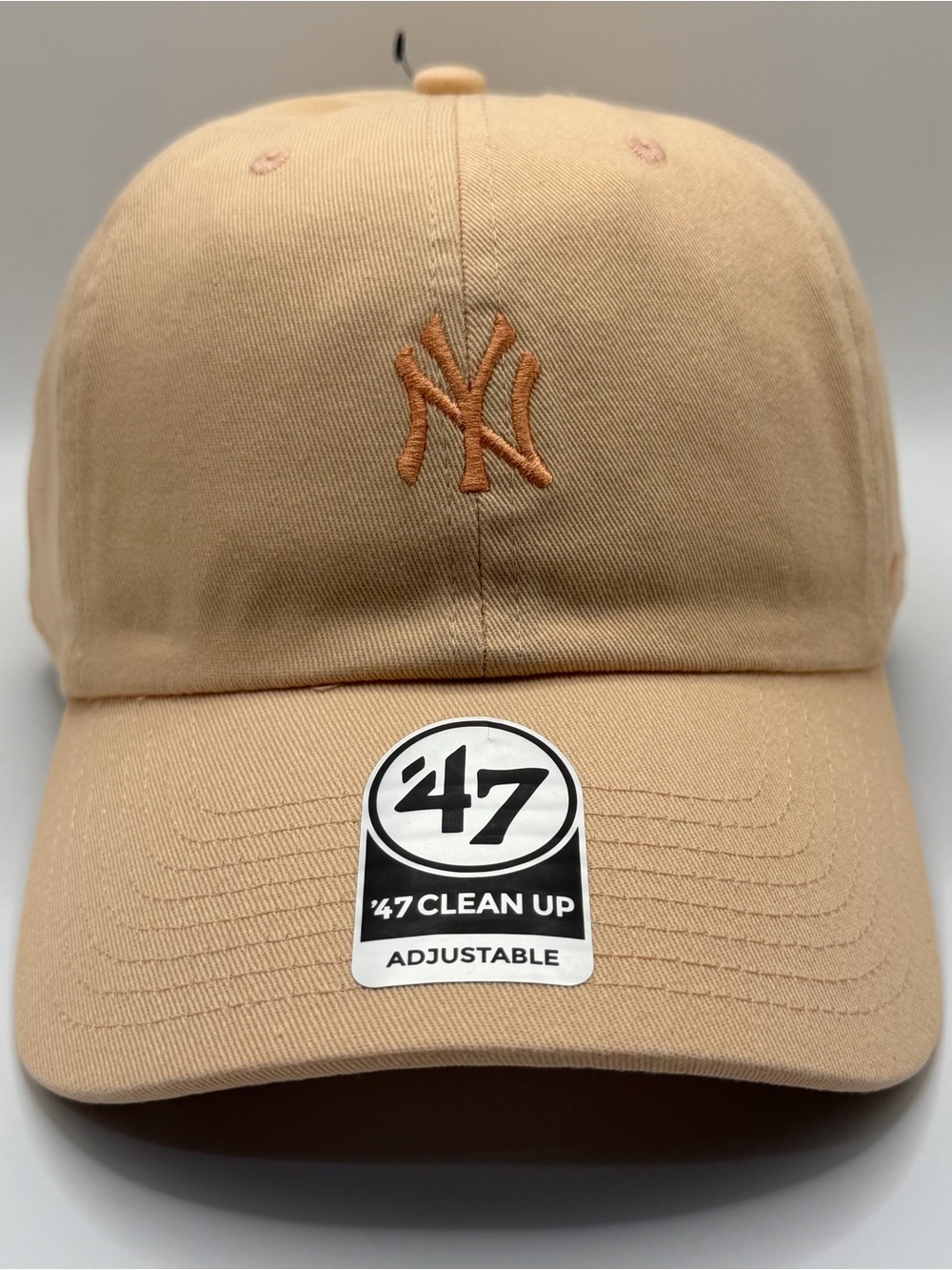 New York Yankees 47 Brand Clean Up Adjustable Apricot Base Runner Hat Strapback